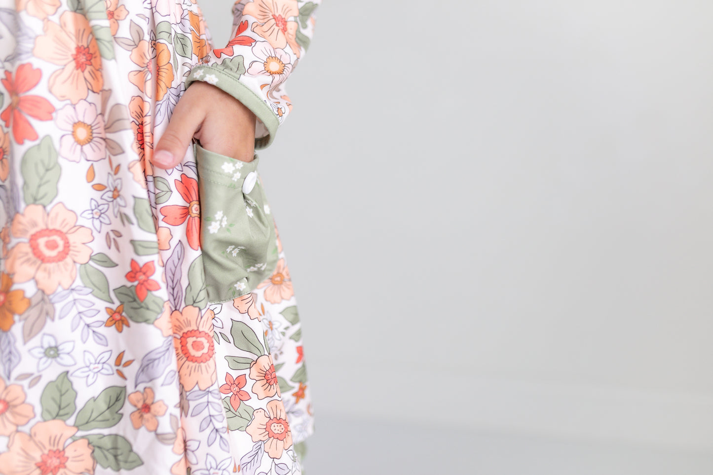 Sage Floral Dress