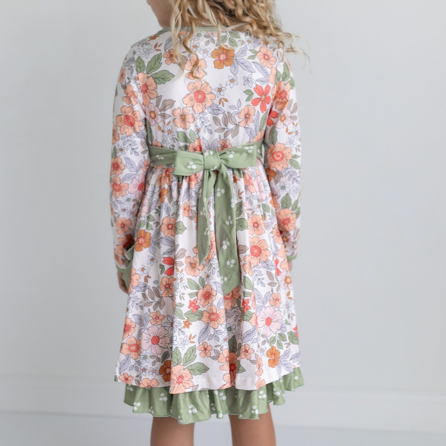 Sage Floral Dress