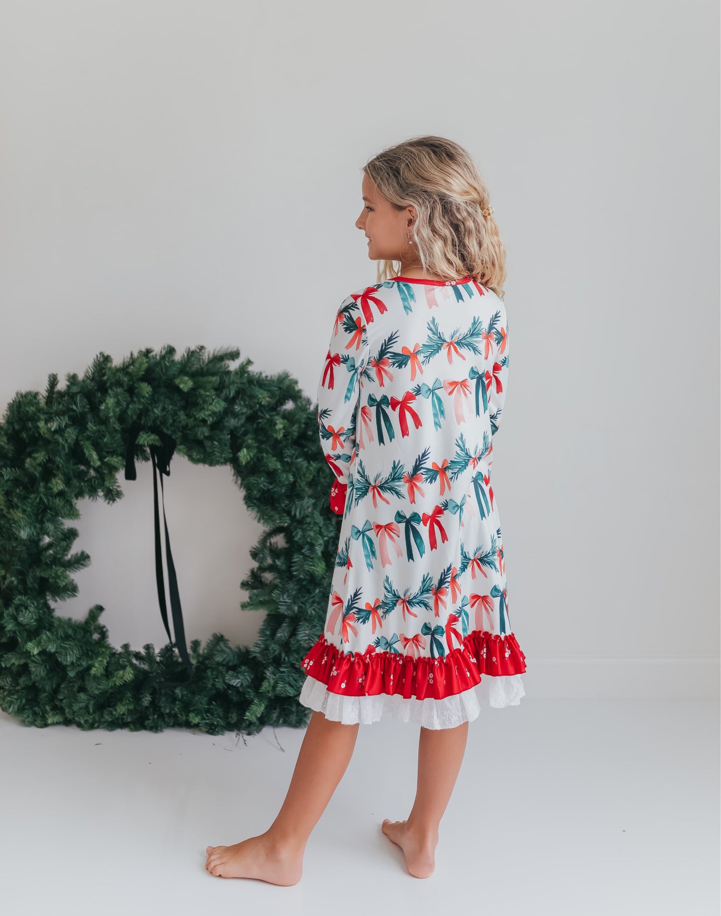 Holly Bow Lounge Gown