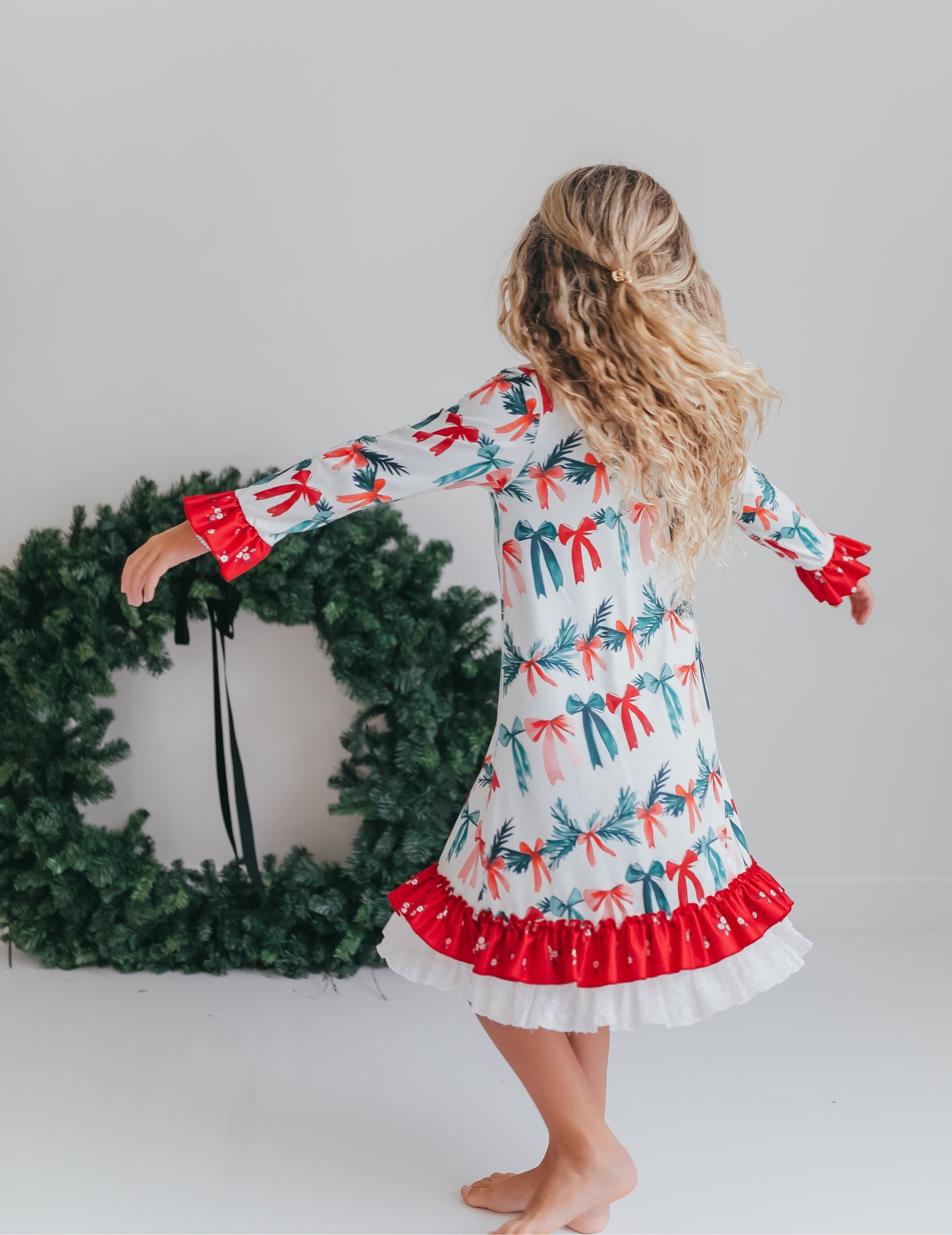 Holly Bow Lounge Gown