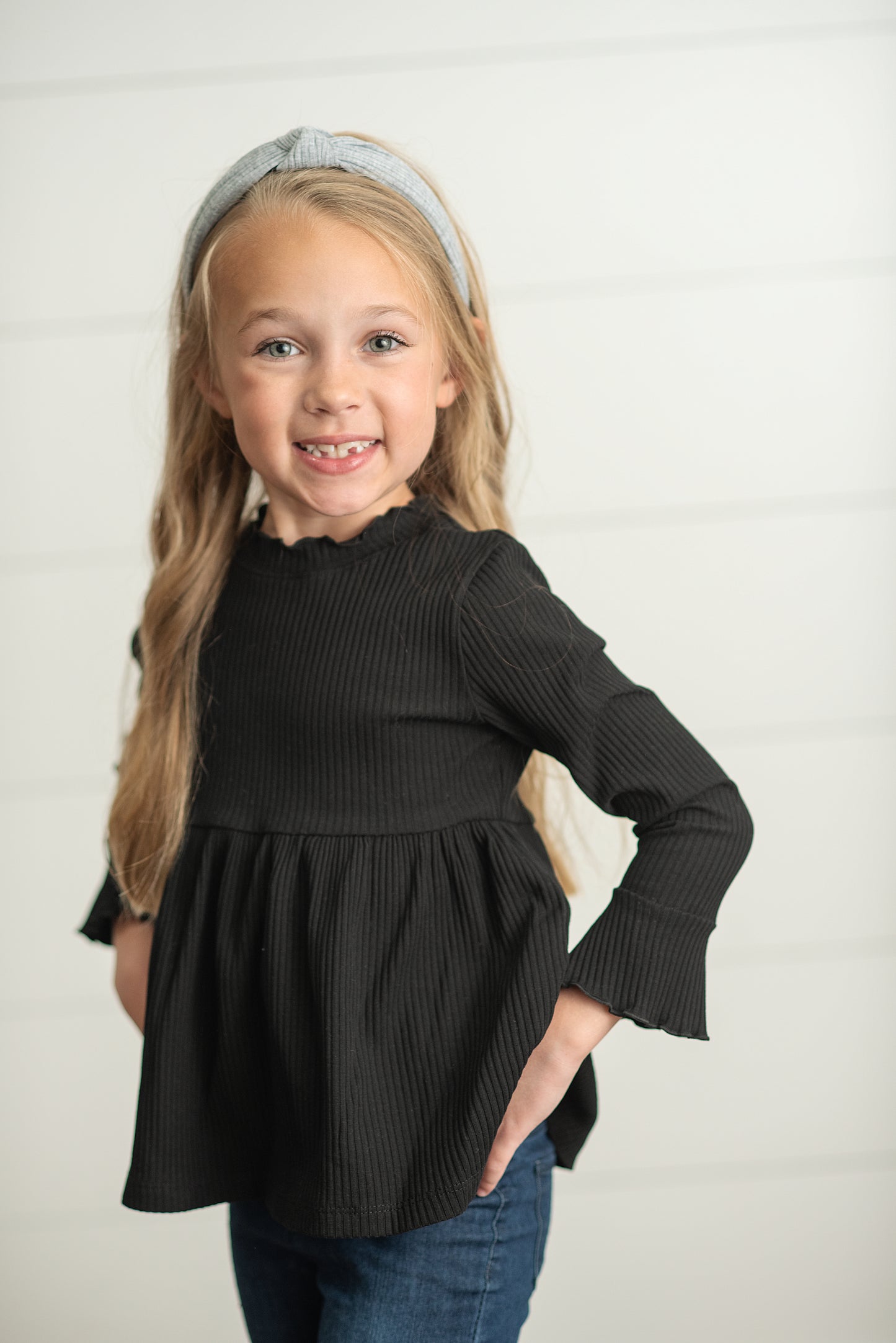 Black Ribbed Shirt