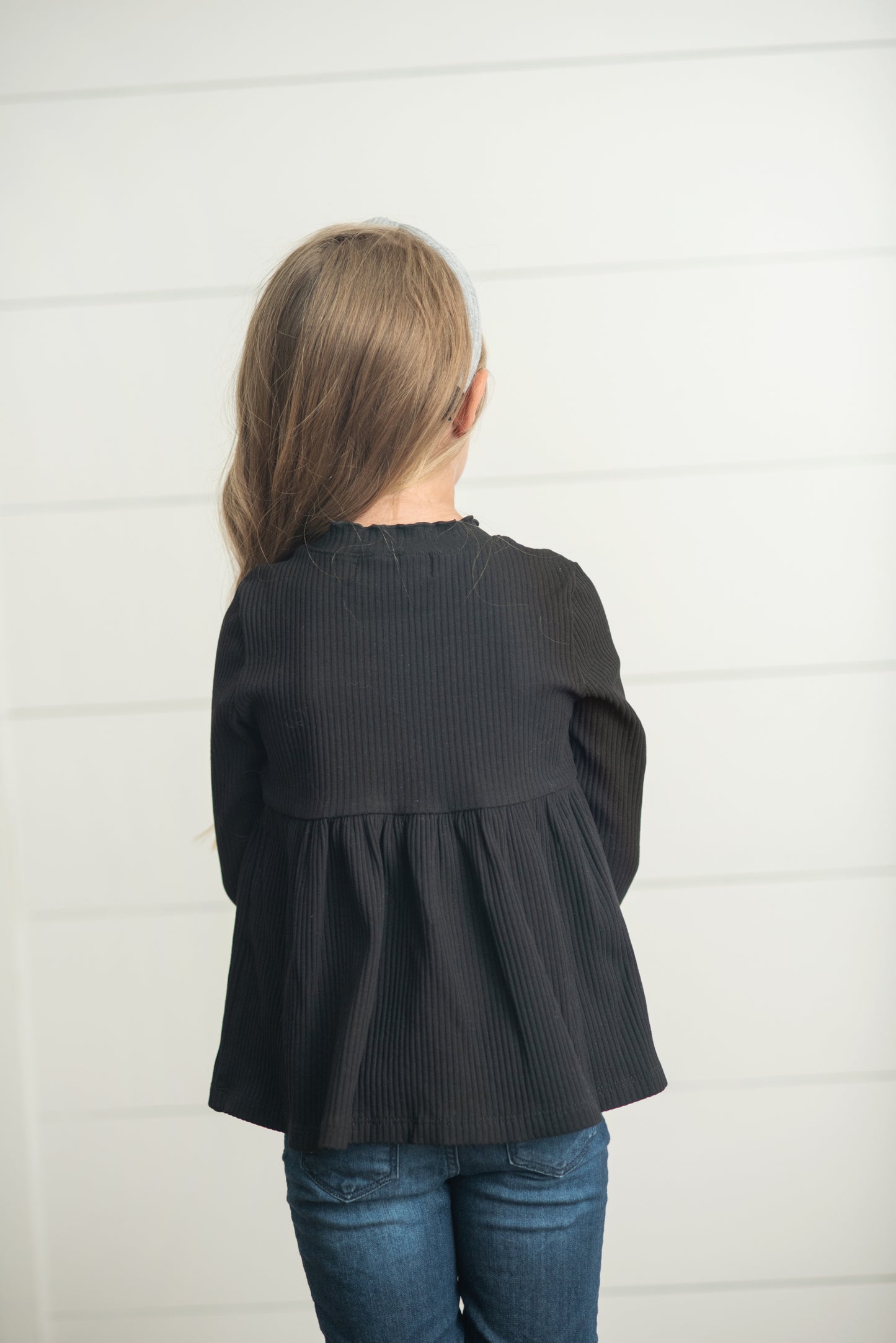 Black Ribbed Shirt