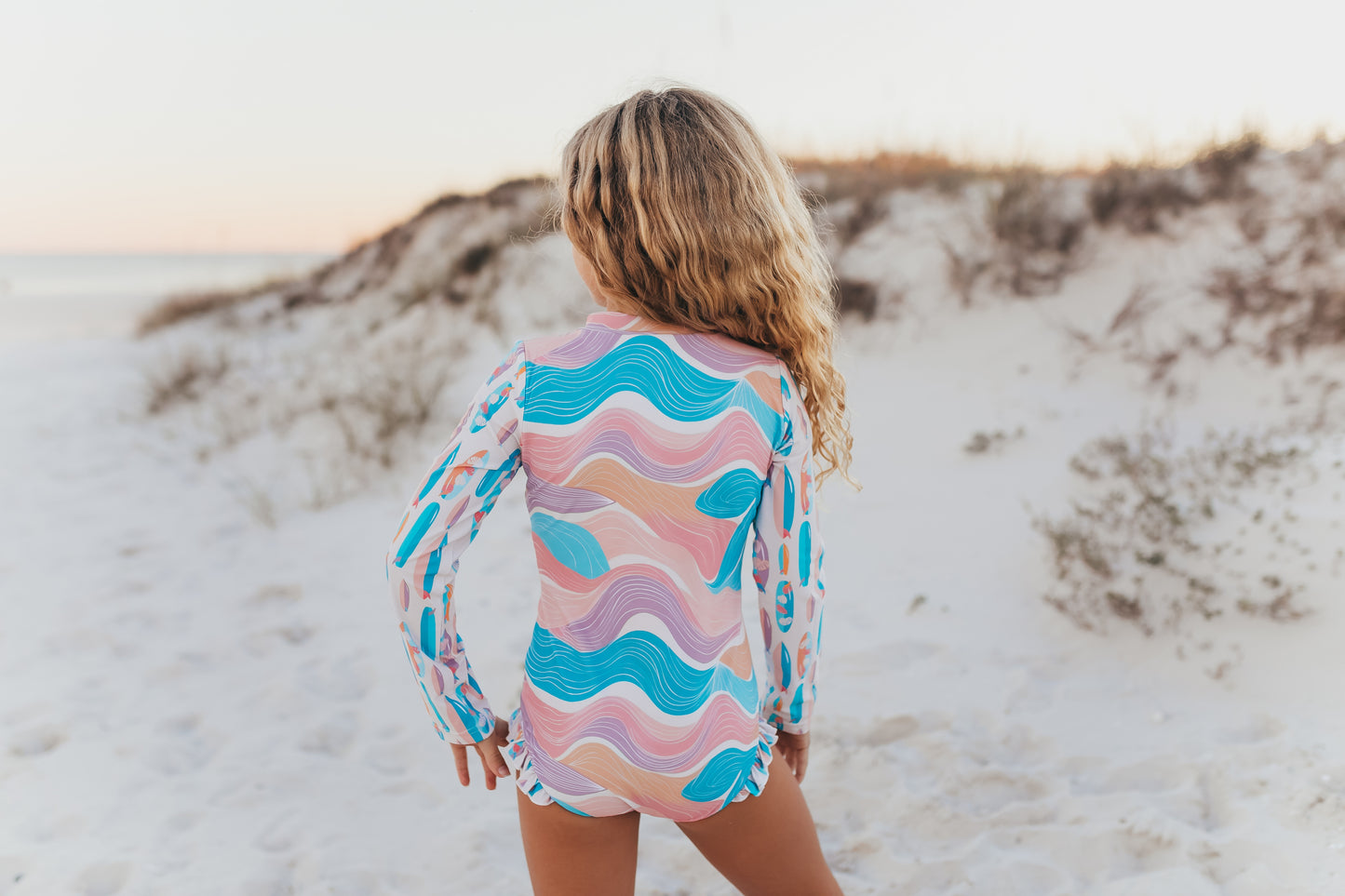 Surf Wave Zip Swimsuit
