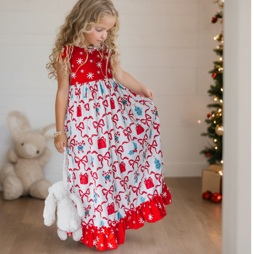Red Bow Lounge Gown