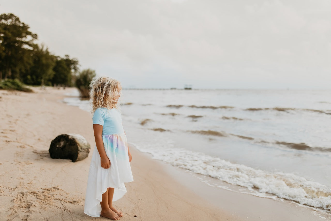 Pastel Blue Rainbow Dress