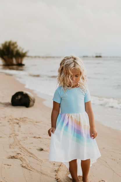 Pastel Blue Rainbow Dress
