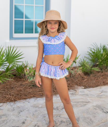 Abby Periwinkle Ruffle 2 Piece Swimsuit