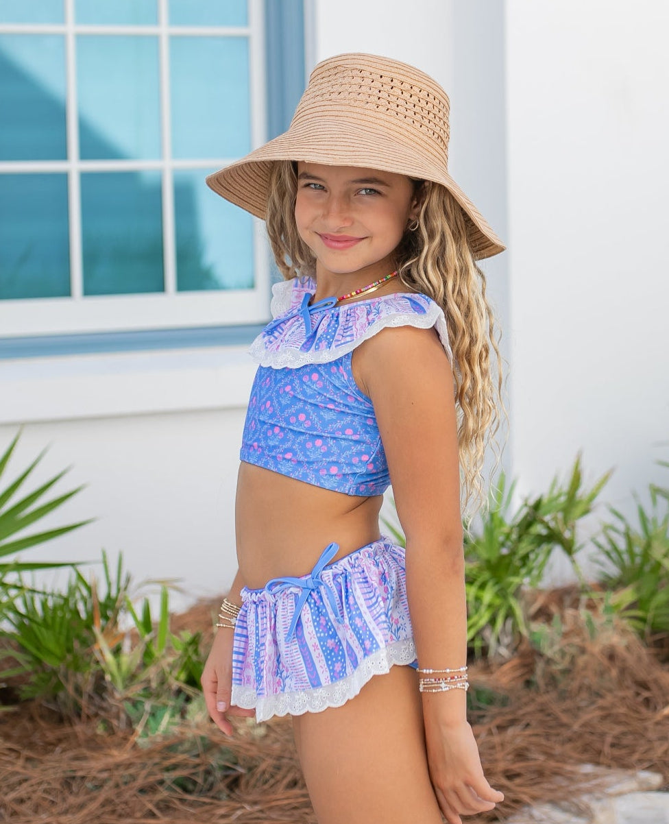 Montana Periwinkle Ruffle 2 Piece Swimsuit – Oopsie Daisy