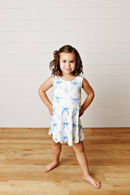 Active Blue Bow Dress
