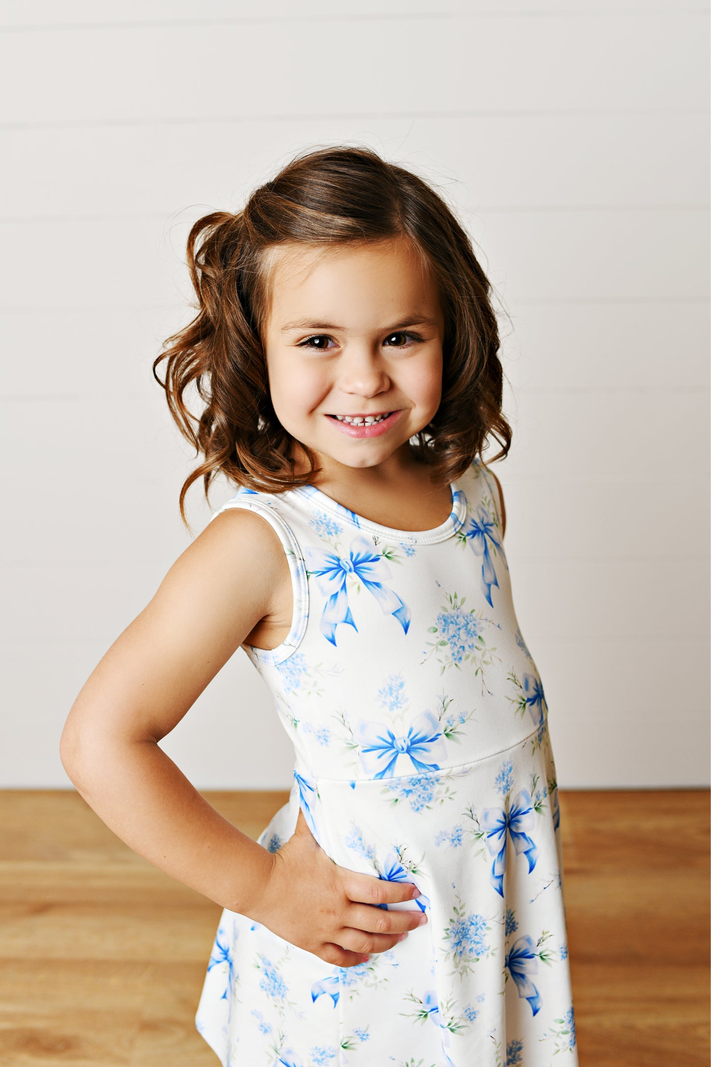 Active Blue Bow Dress