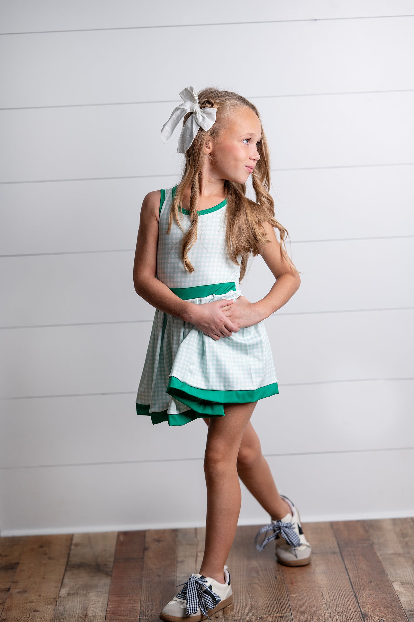 Active Green Check Dress