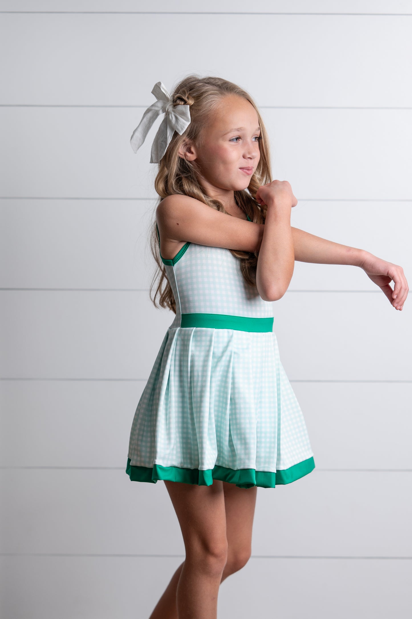 Active Green Check Dress