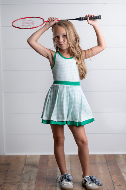 Active Green Check Dress