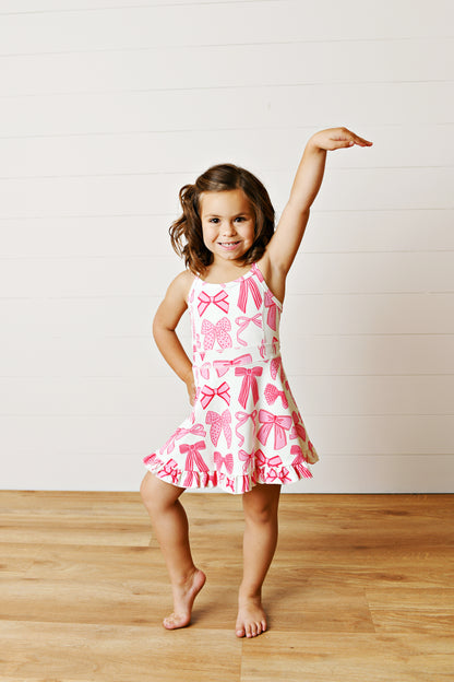 Active Pink Bow Dress