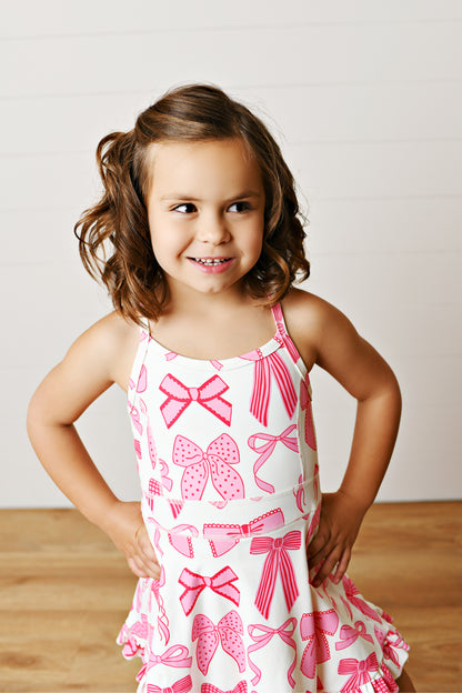 Active Pink Bow Dress