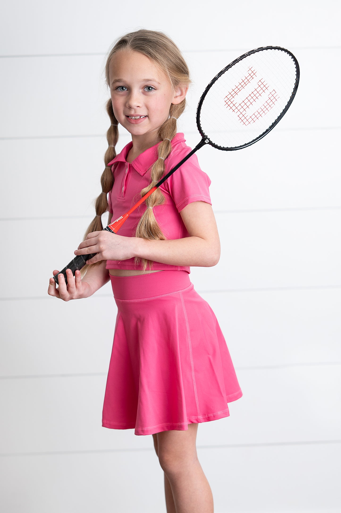 Active Bright Pink Polo Set