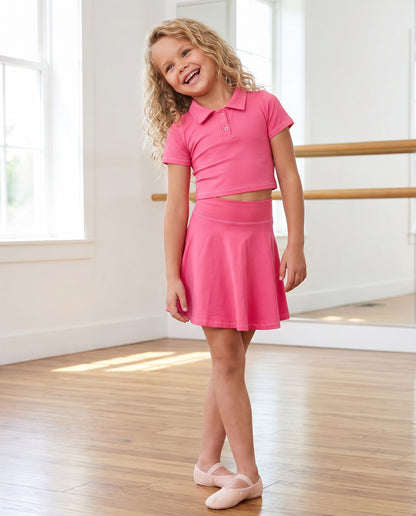 Active Bright Pink Polo Set