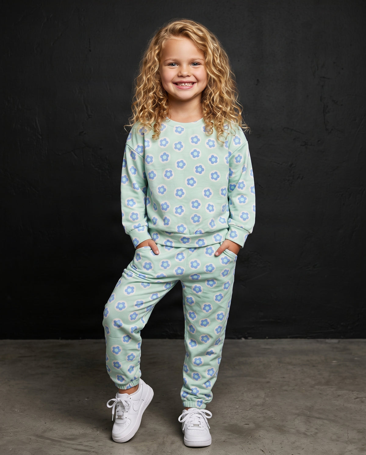 Ava Flower Sweat Set