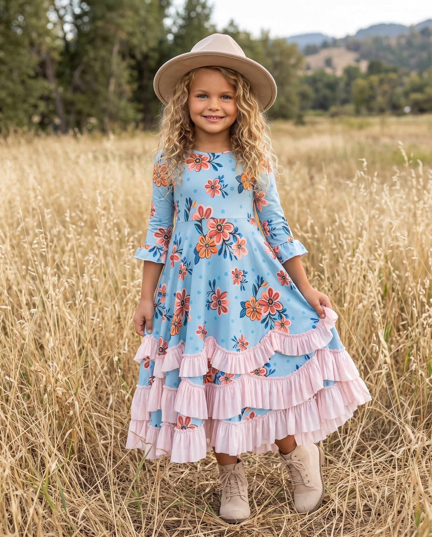 Bella Winter Garden Ruffles Dress