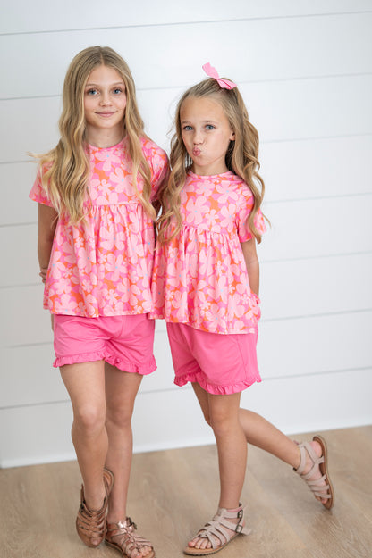 Brynn Pink Floral Short Set