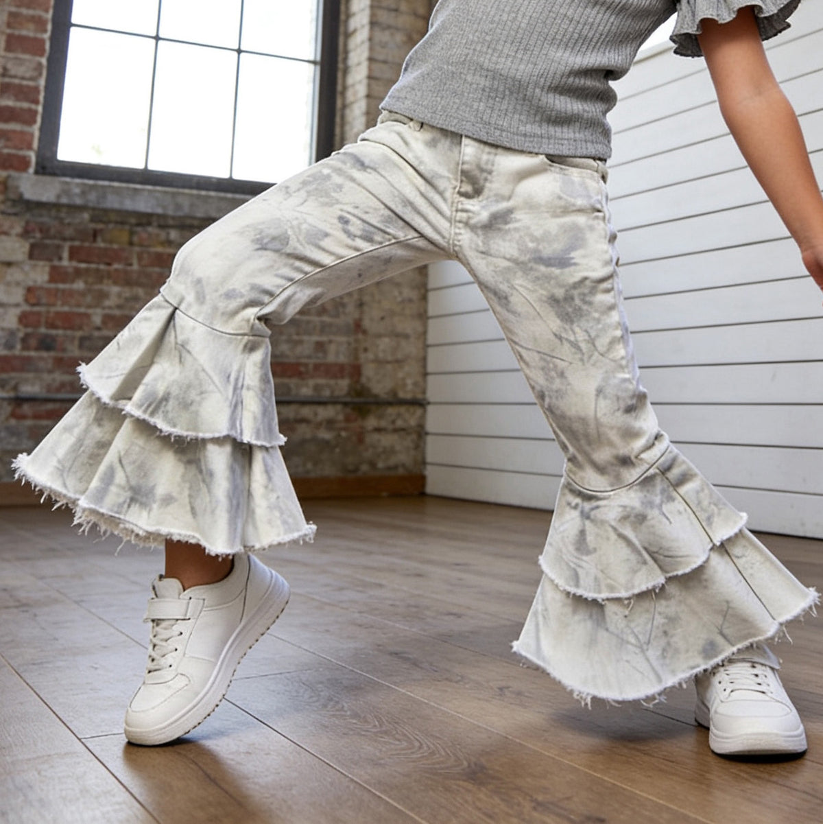 Camo Belle Ruffle Denim Jeans