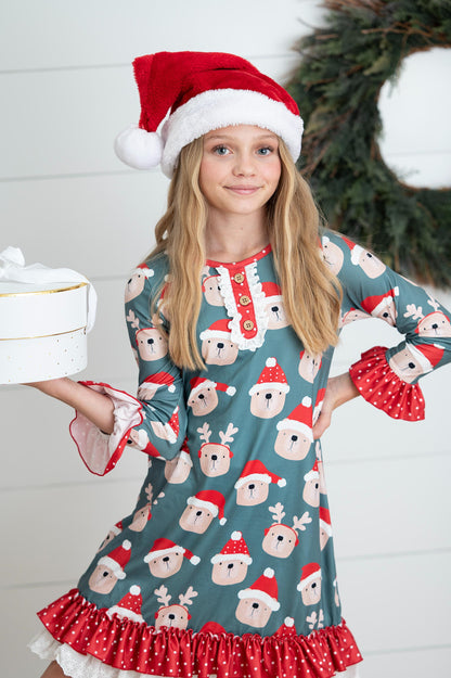 Christmas Bear Lounge Gown