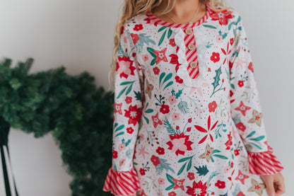 Christmas Flower Lounge Gown