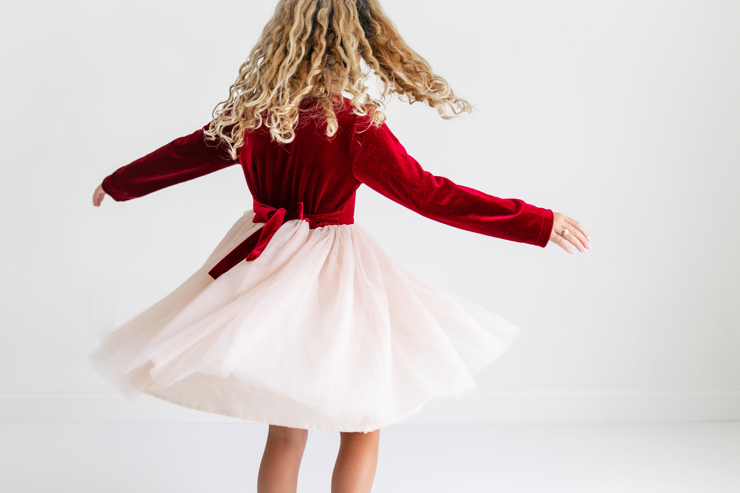 Red Velvet Tulle Dress