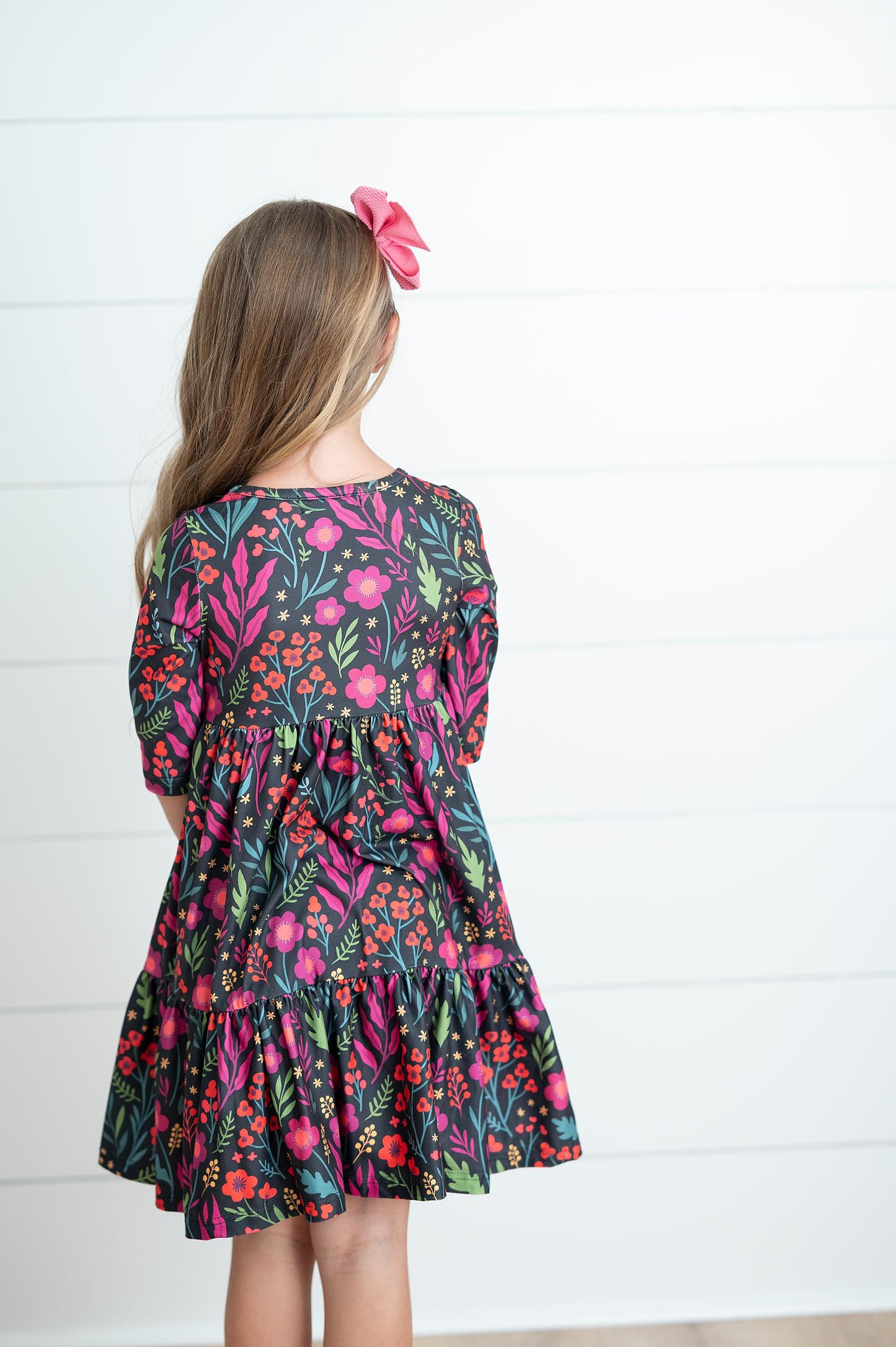 Emma Dark Floral Dress