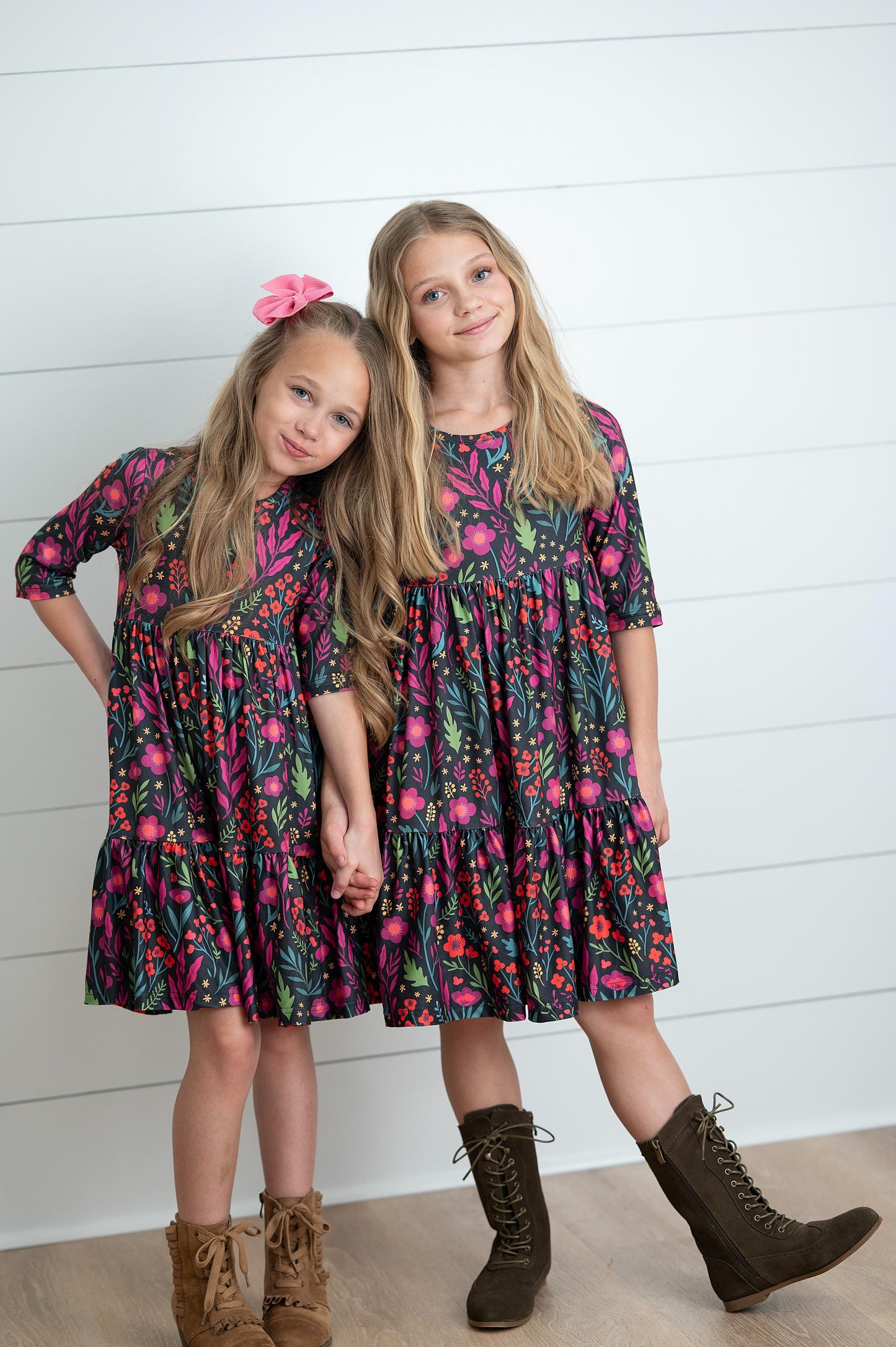 Emma Dark Floral Dress