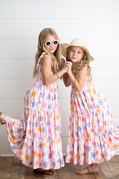 Flower Tiered Dress