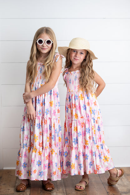 Flower Tiered Dress