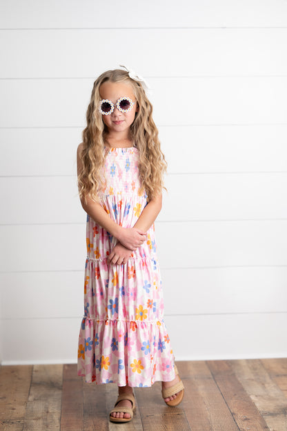 Flower Tiered Dress