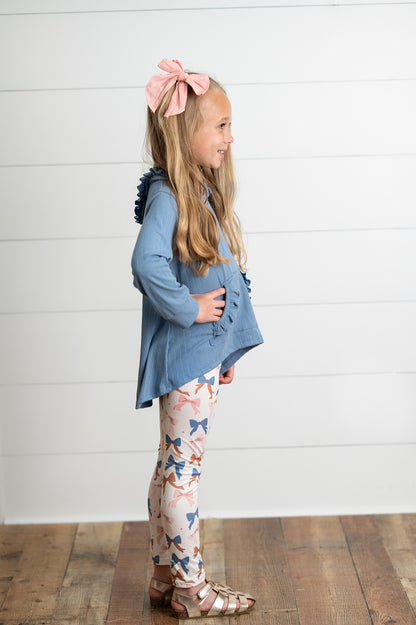 Hi-Lo Bow Pant Set