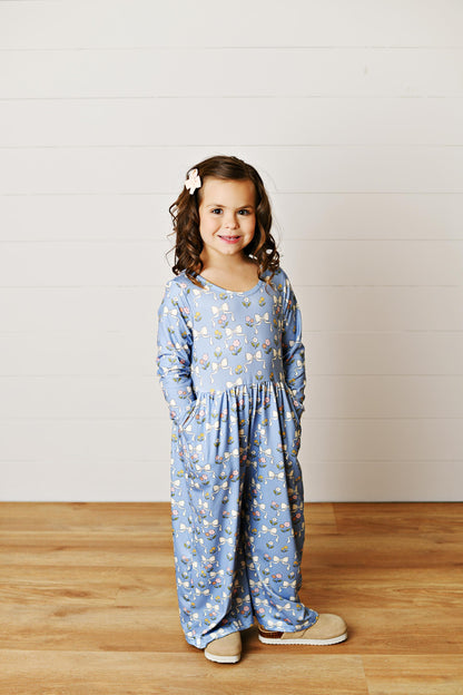 Kelly Blue Bow Jumpsuit