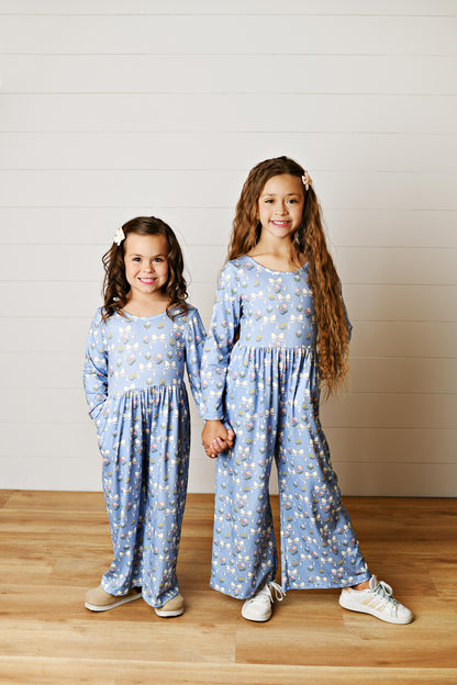 Kelly Blue Bow Jumpsuit