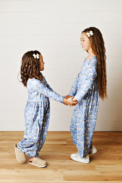 Kelly Blue Bow Jumpsuit