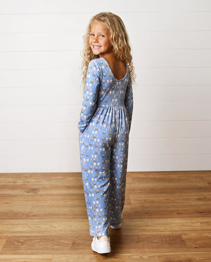 Kelly Blue Bow Jumpsuit