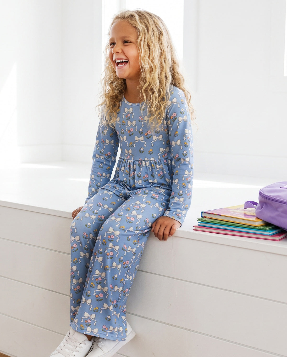Kelly Blue Bow Jumpsuit