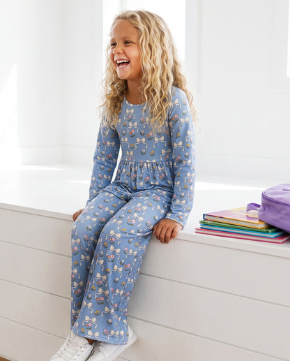Kelly Blue Bow Jumpsuit