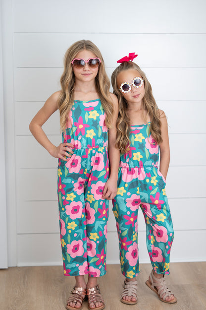 Millie Green Floral Jumpsuit