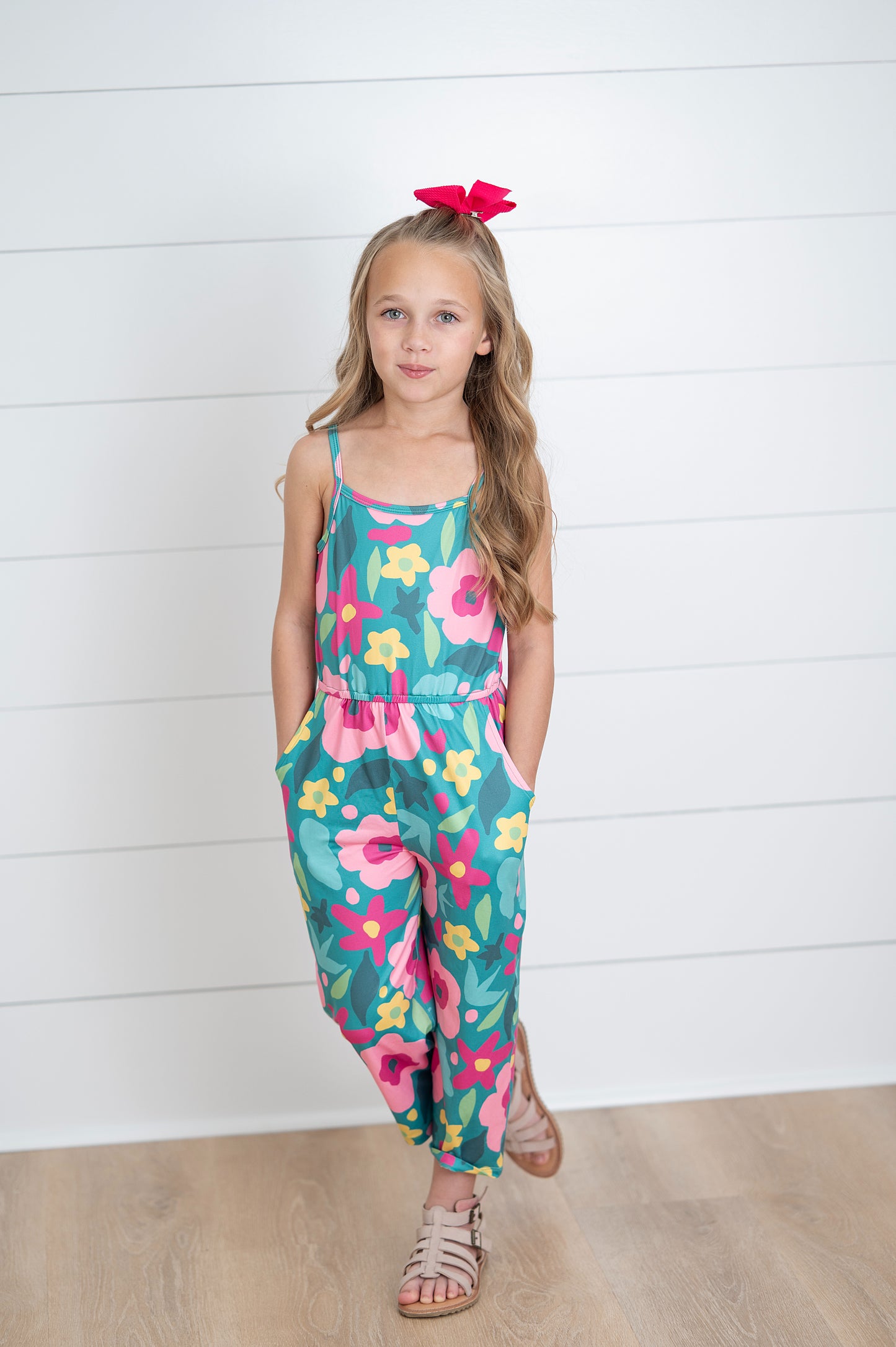 Millie Green Floral Jumpsuit