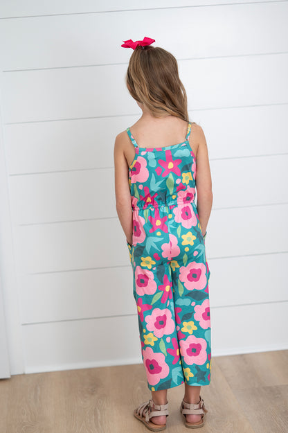 Millie Green Floral Jumpsuit