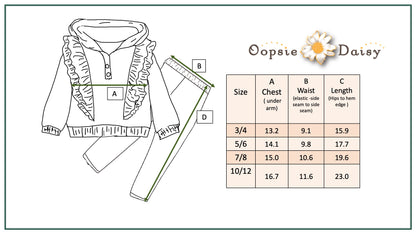 Sage Ruffle Hoodie Set