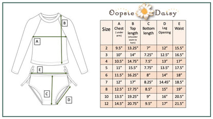 Emily Daisy Check Long Sleeve Rash guard Swimsuit