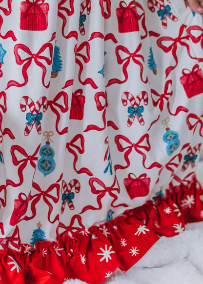 Red Bow Lounge Gown
