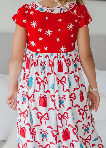Red Bow Lounge Gown