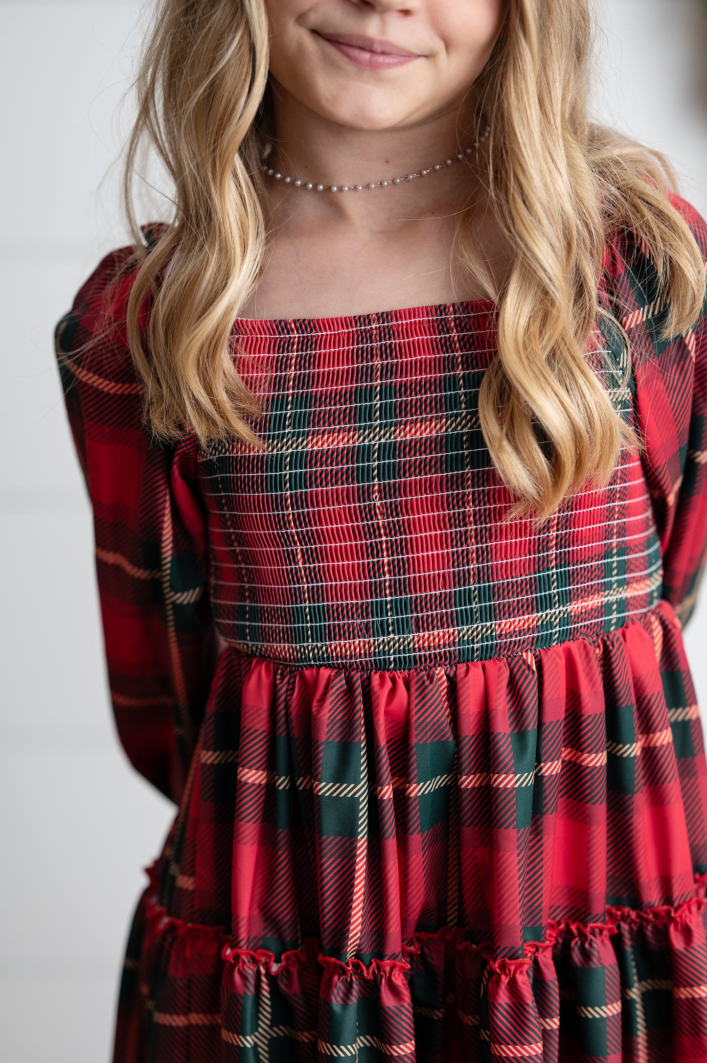 Red Green Plaid Dress
