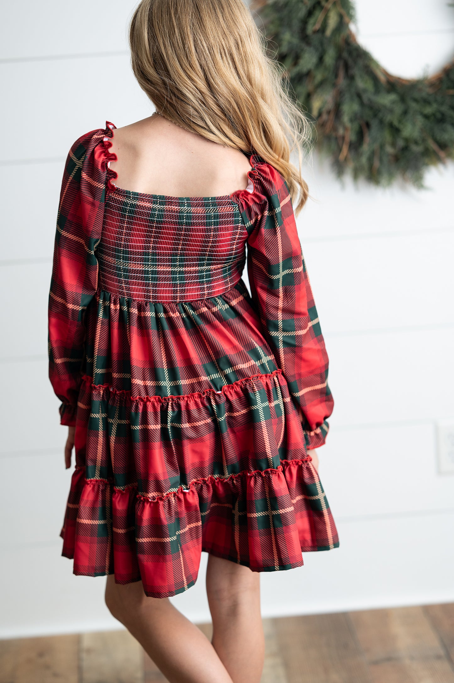 Red Green Plaid Dress