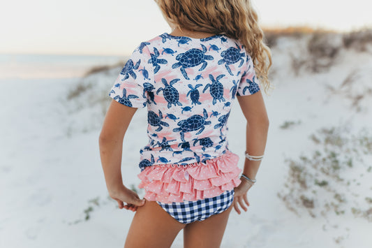 Sea Turtle Rash Guard Swimsuit